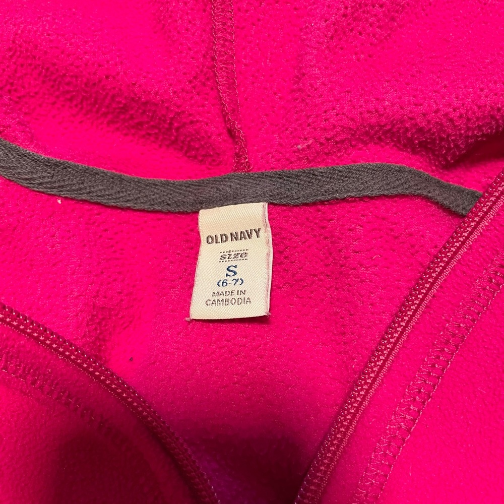 Girl’s Old Navy 1/2 Zip Fleece Hoodie Size S (6-7) - Picture 8 of 8